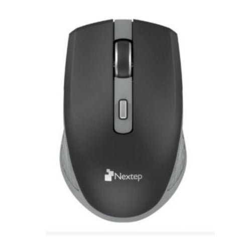 Mouse Nextep Inalámbrico Recargable Switch Encendido 1600 DPI Negro/Gris