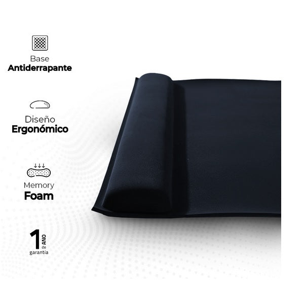 Mousepad Acteck Cushy Plus DR450 Negro con Reposamuñecas de Memory Foam