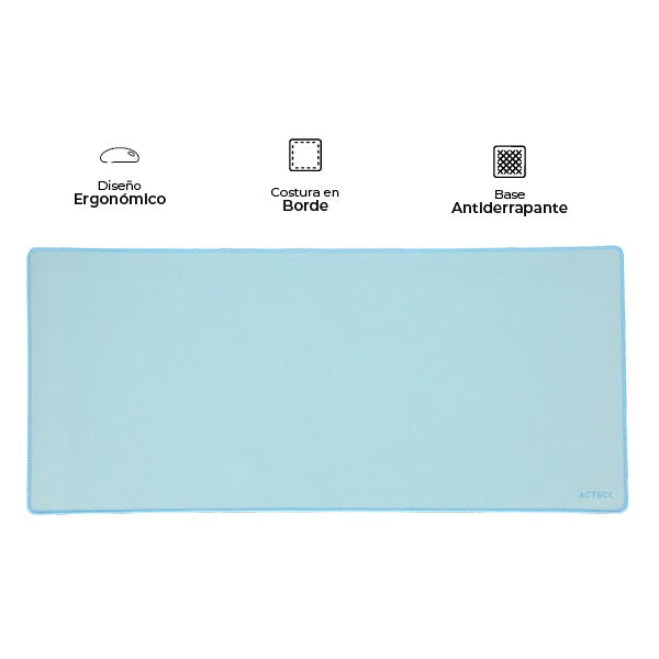 Mousepad Acteck Vibe Flow Max MT480 Azul 90x40cm Superficie Suave y Acabado Tela