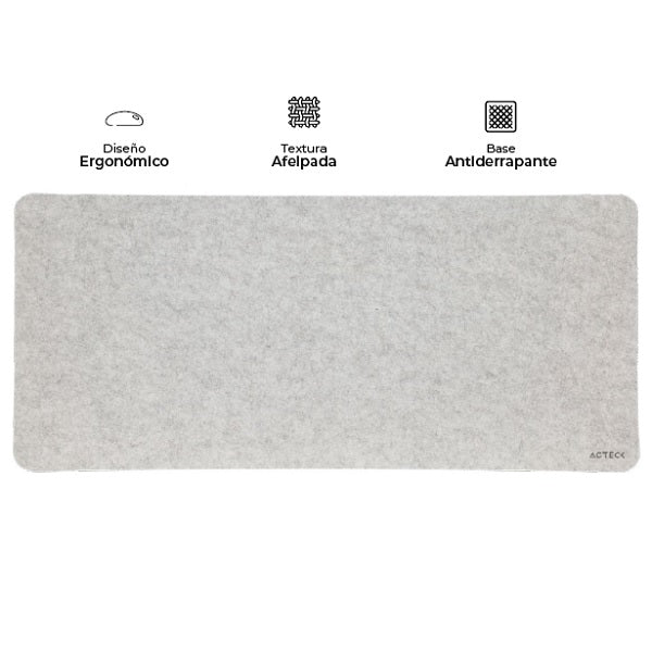 Mousepad Acteck Vibe Felt Plus TF620 Gris Superficie Plana y Suave