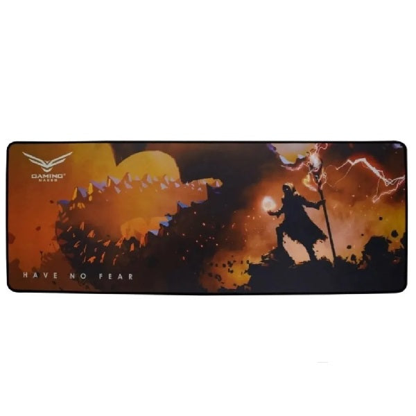 Mousepad XL Naceb Wizard XL grosor 4mm 80 x 30cm modelo NA-0957 color Negro con Naranja