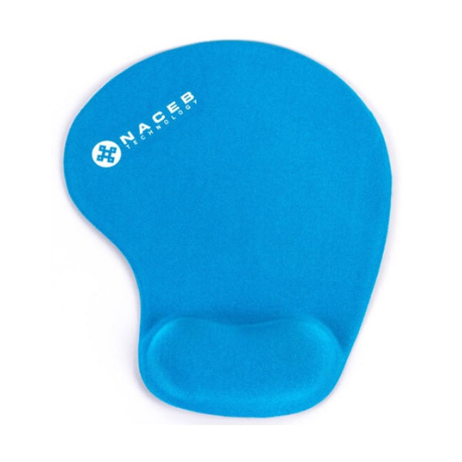 Mousepad Naceb con soporte de gel modelo NA-549AZ color Azul aqua