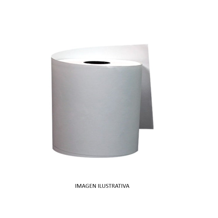 Papel PCM Rollo Termico Papel bpa-free 58gramos 80mm+-1 ancho X 78mm+-1 diametrox 52 metros+-1 largo C.P 12-24mm Paquete con 50 Rollos
