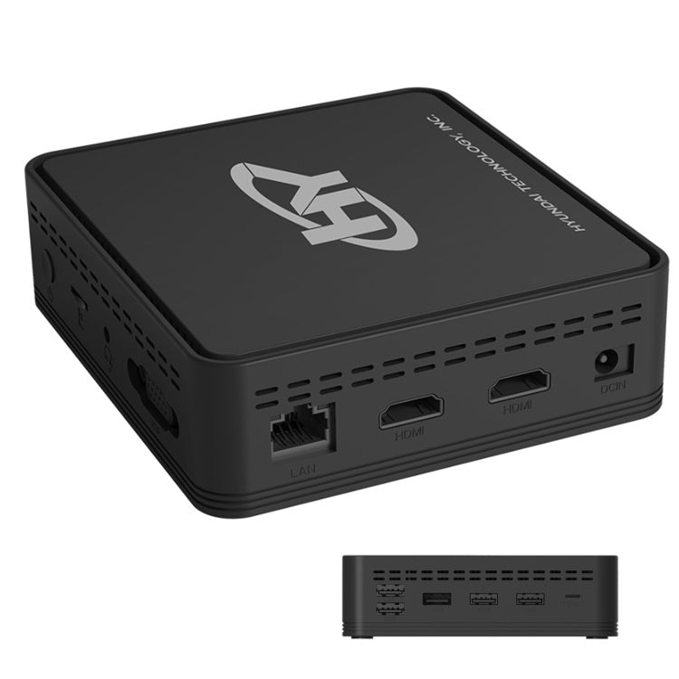 Mini Computadora Hyundai Celeron N4020 4GB RAM 128GB SSD WIN 11 2xHDMI A 1xHDMI C 1xVGA 1xRJ45 3xUSB 3.0 2xUSB 2.0 1xJack