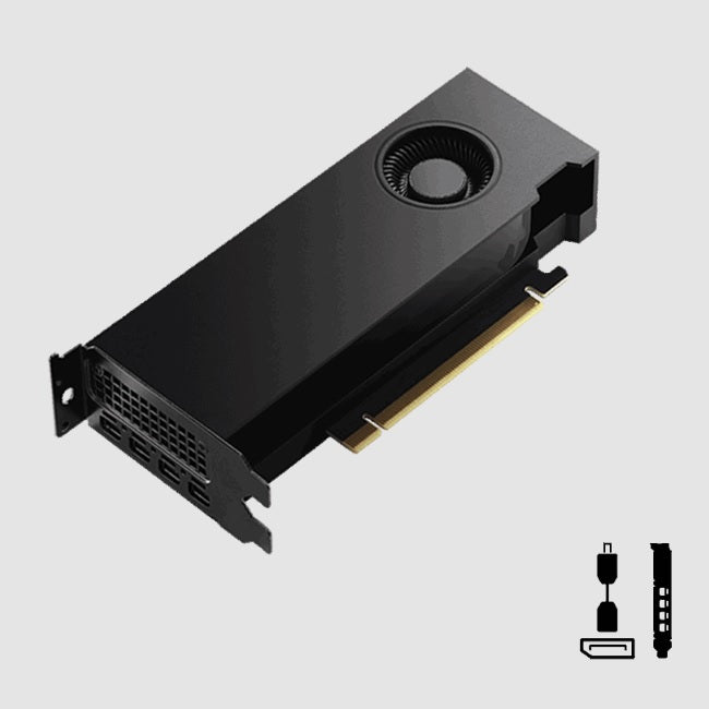 Tarjeta de video PNY 20GB GeForce RTX 4000 ADALP GDDR6 DLSS 3 4xMini DP VCNRTX4000ADALP-PB