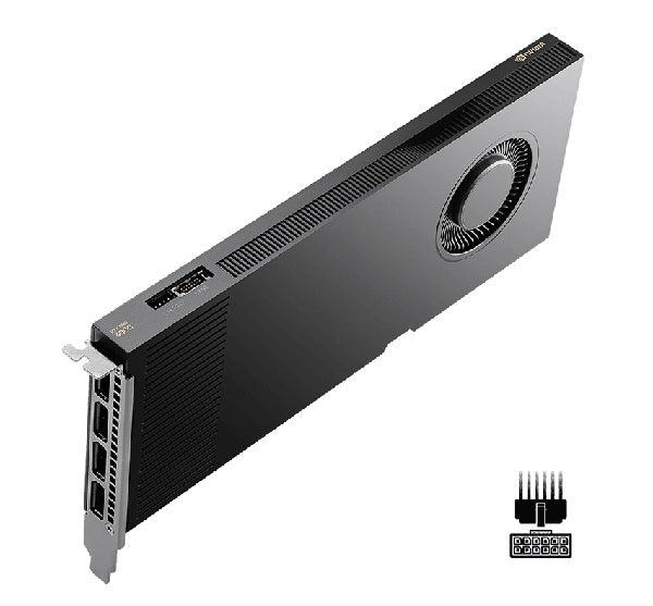 Tarjeta de video PNY 24GB Blackwell RTX PRO 4000 GDDR7 4xMiniDP 8960 CUDA® Cores VCNRTXPRO4000B-PB