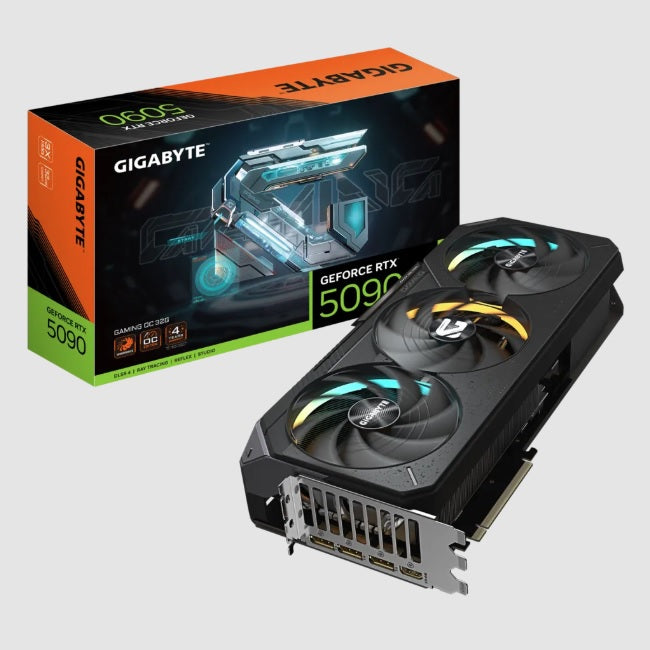 Tarjeta de video Gigabyte 32GB GeForce RTX 5090 GAMING RGB 3xfan GDDR7 DLSS4 OC 1xHDMI 3xDP GV-GV-N5090GAMING OC-32GD