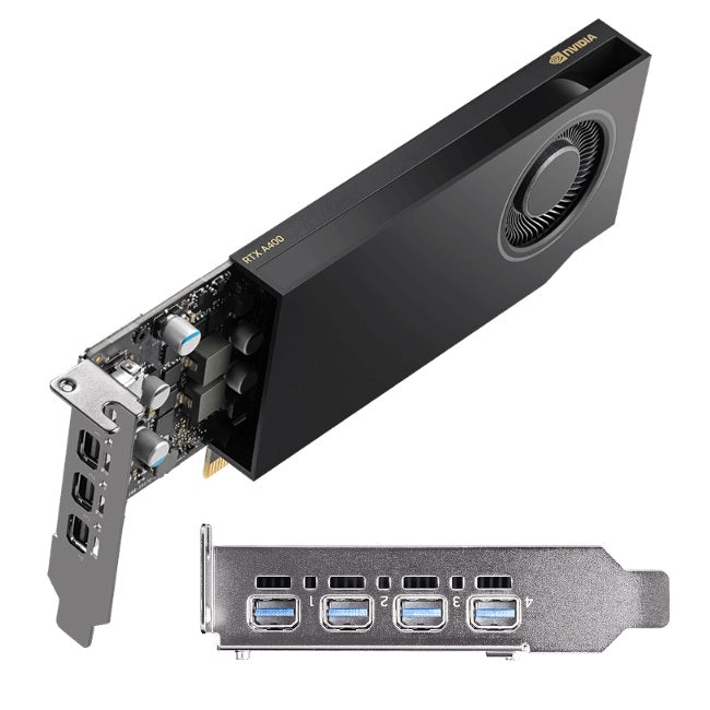 Tarjeta de video PNY 4GB QUADRO Nvidia RTX A400ATX CTLR GDDR6 4xMini DP