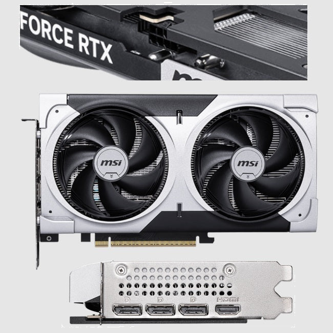 Tarjeta de video MSI 8GB GeForce RTX 5060 TI VENTUS PLUS 2xfan GDDR7 DLSS4 OC 1xHDMI 3xDP