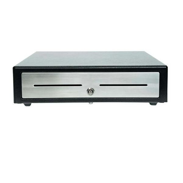 CAJON DE DINERO STAR MICRONICS 5 BILLETES 8 MONEDAS 2 RANURA DE MEDIOS ACCIONADO POR LA IMPRESORA NEGRO CD4-1616BK58-52