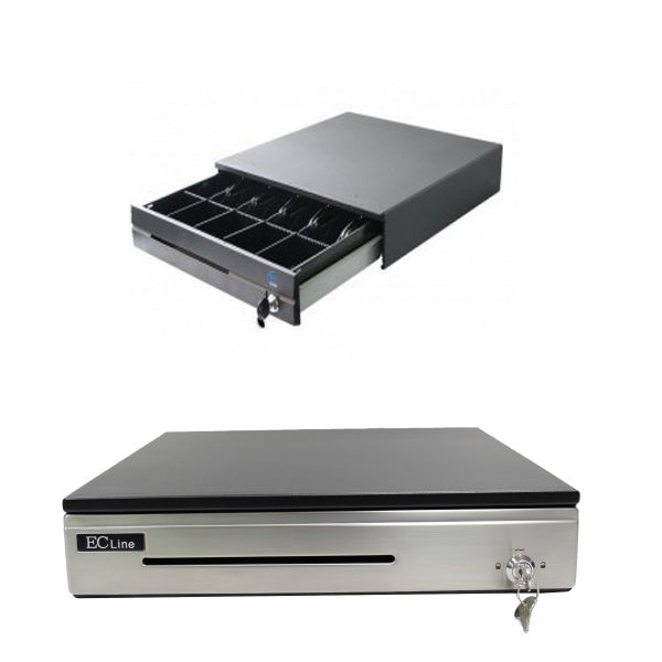 CAJON DE DINERO EC LINE EC-CD-100P 5 BILLETES 8 MONEDAS RJ11- VOLTAJE REQUERIDO 24V