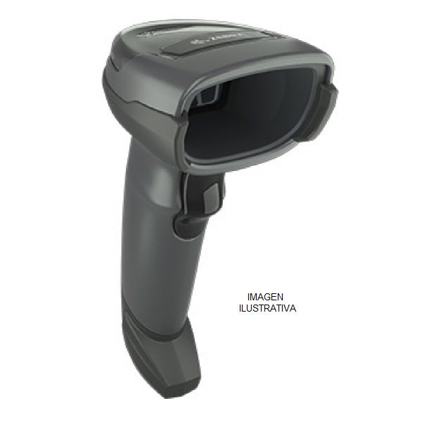 Lector de Codigos de Barras Zebra DS4608-SR Negro 2D Con Cable Usb / Multi interface/ Soporte Incluido DS4608-SR7U2100SGW