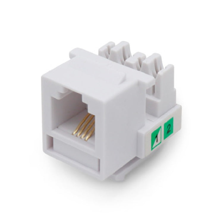 Jack BRobotix RJ11 CAT3 telefonico color Blanco