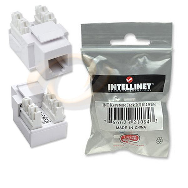 JACK INTELLINET PARA TELEFONIA RJ11/RJ12 DE IMPACTO BLANCO