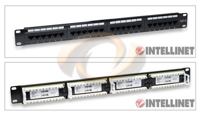 PANEL DE PARCHEO INTELLINET CAT 6 24 PTOS 1U