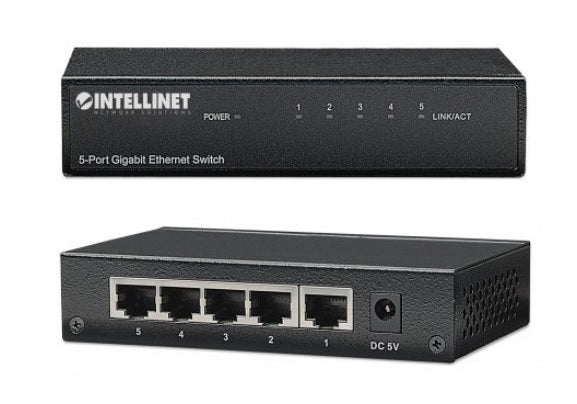 SWITCH INTELLINET GB 5 PTOS 10/100/1000 METAL IEEE 802.3AZ