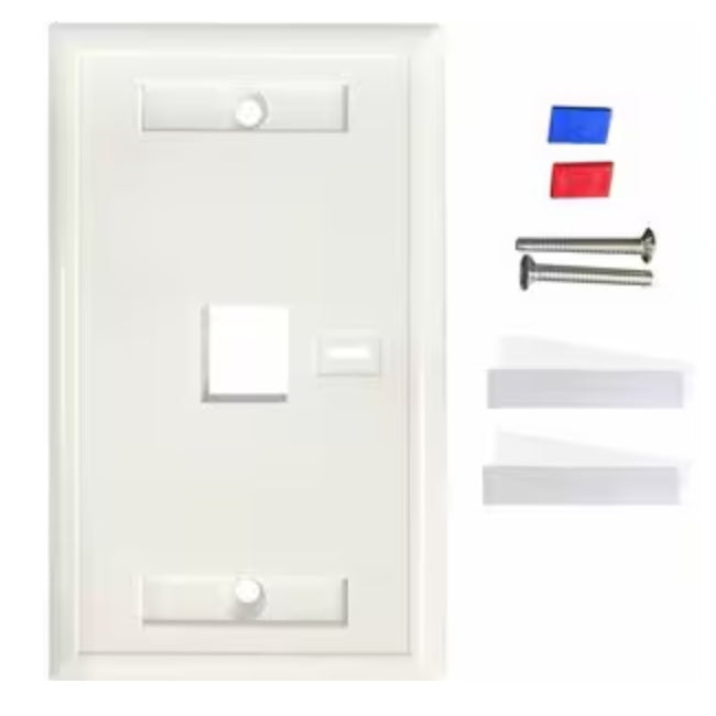 Tapa Intellinet de pared blanca 1 puerto