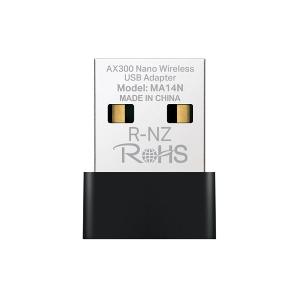 Adaptador inalámbrico Nano USB 2.0 Wi-Fi 6 Mercusys MA14N AX300 2.4GHz hasta 287 Mbps