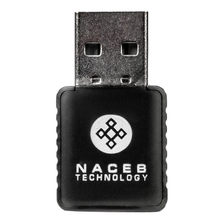 Antena Wifi Naceb USB 2.0 2T2R Negro compatible con Mac/ Windows 400 Mbps NA-2888