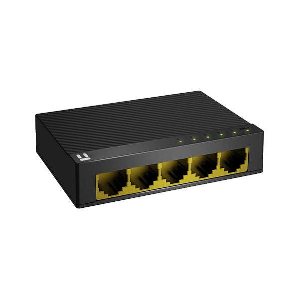 Switch Netis ST3105GC escritorio 5 puertos RJ45 gigabit 10/100/1000Mbps no administrable carcasa de plástico con ranuras montaje pared