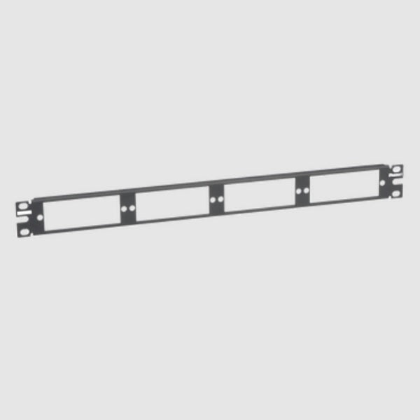 Patch Panel Panduit de Fibra Óptica Para 4 Placas Acopladoras FAP o FMP Color Negro 1UR