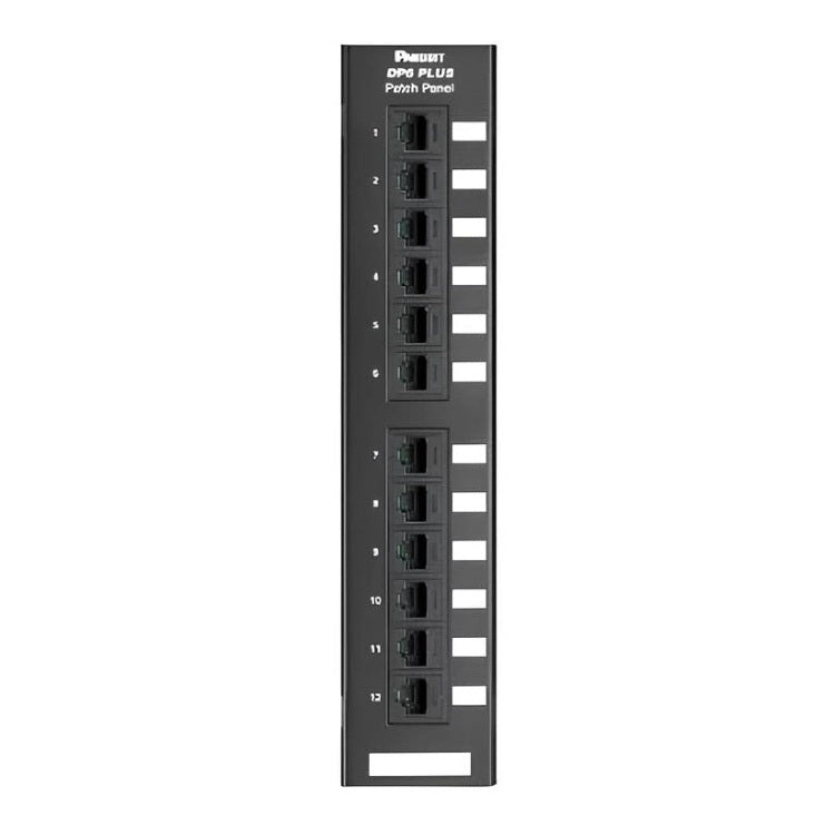 Panel de Parcheo Panduit de impacto 110 Plano Categoria 6 de 12 puertos Montaje en Pared Usando Accesorio Wb89d