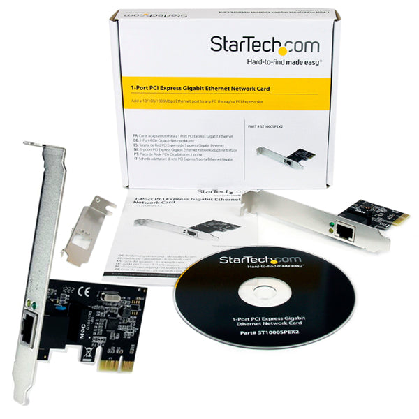 TARJETA DE RED NIC PCI EXPRESS PCI-E 1 PUERTO GIGABIT ETHERNET RJ45 - PERFIL BAJO Y ESTANDAR