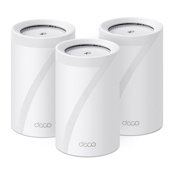 Sistema Deco BE68 (3 piezas) TP-Link Mesh Wi-Fi 7 BE14000 Tri-Banda MLO 4K-QAM 4x4 MU-MIMO 1x RJ45 10Gbps 1x 2.5Gbps 1x 1Gbps x pieza