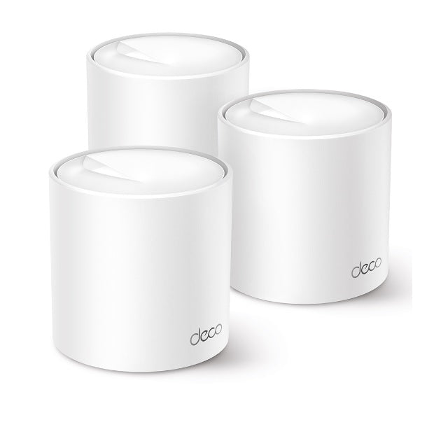 Sistema Deco X50 (3 piezas) TP-Link Mesh Wi-Fi 6 AX3000 (3 puertosRJ45 gigabit por pieza) 2x2 MU-MIMO OFDMA modo Router/AP