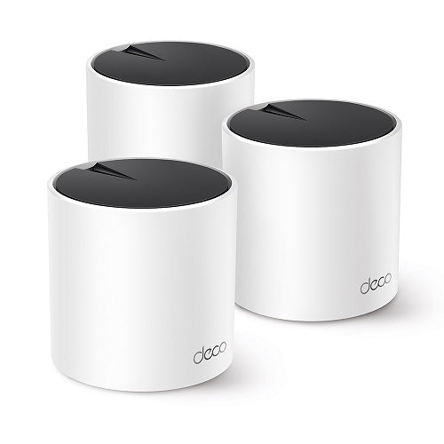 Sistema Deco X55 (3 piezas) TP-Link Mesh Wi-Fi 6 AX3000 HE160 (3 puertos RJ45 gigabit por pieza) 2x2 MU-MIMO OFDMA