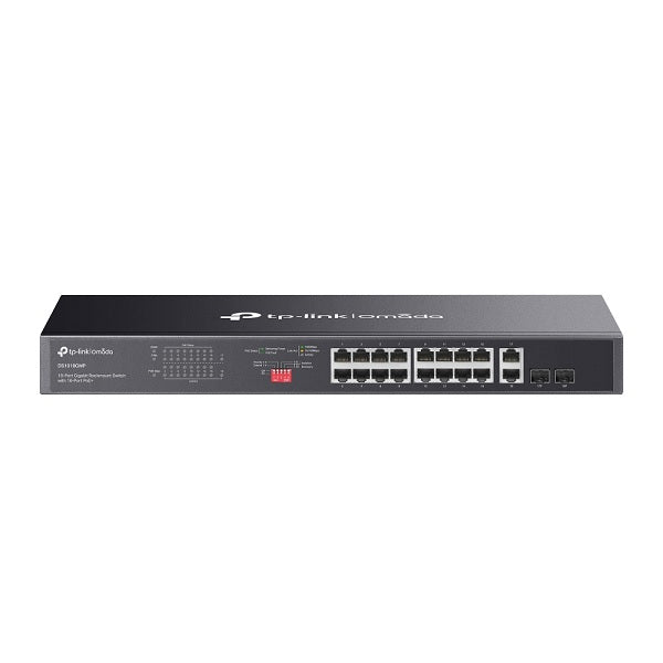 Switch TP-Link Omada DS1018GMP no administrable 18 puertos gigabit (16 puertos PoE+ 802.3at/802.3af max. 250W) 2 puertos SFP gigabit