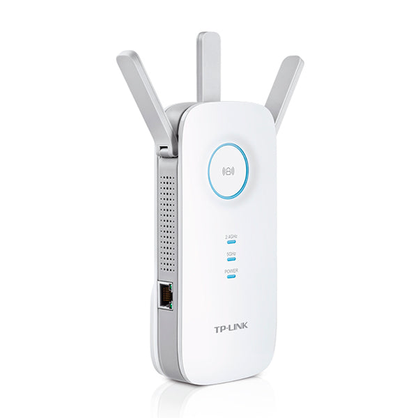 Extensor de rango inalámbrico TP-Link RE450 AC1750 banda dual 1 puerto RJ45 gigabit 3 antenas externas modo AP