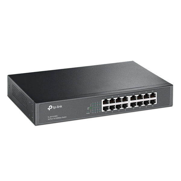 Switch TP-Link TL-SF1016DS metálico escritorio/ montaje rack 16 puertos RJ45 10/100M no administrable