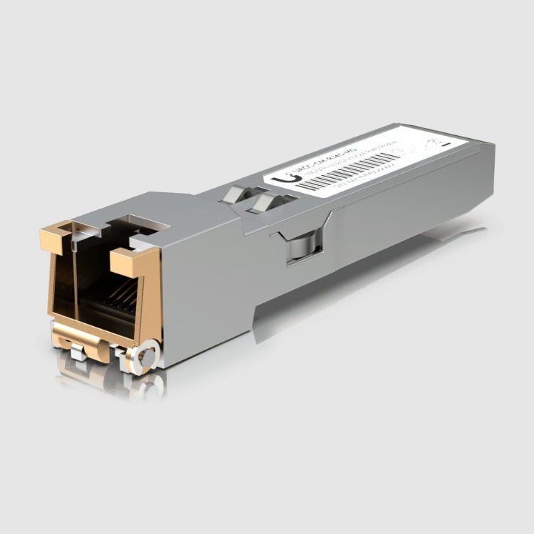UFiber Ubiquiti UACC-CM-RJ45-MG Tranceptor convertidor de SFP+ a RJ45 velocidades 10/5/2.5/1G