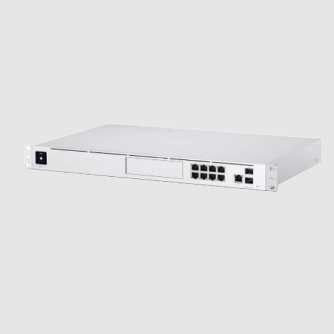 Consola Ubiquiti UDM-PRO Console: Dream Machine Pro 1puertos WAN 10G sfp, switch de 8 puertos Gigabit RJ45 y bahía para disco CGco duro de 3.5in en formato 1UR