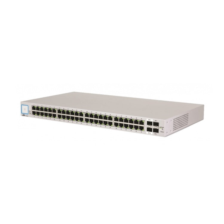Switch Ubiquiti PoE +/ Pasivo 24V Administrable de 48 puertos 10/100/1000 Mbps 2 puertos SFP Gigabit 2 puertos SFP+ 10 G 500W