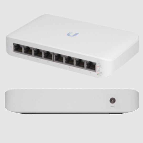Switch Ubiquiti UniFi Lite Administrable PoE de 8 Puertos 10/100/1000 Mbps (4 puertos 802.3af/at) 52 W