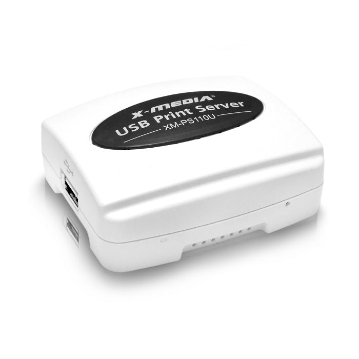 Servidor de impresión X-Media XM-PS110U 1 puerto USB 2.0 y 1 puerto RJ45 Fast Ethernet