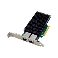 Adaptador PCI Express 3.0 x8 X-Media XM-XM-NA6821 con 2 puertos RJ45 gigabit/megabit hasta 10Gbps LED indicador de enlace