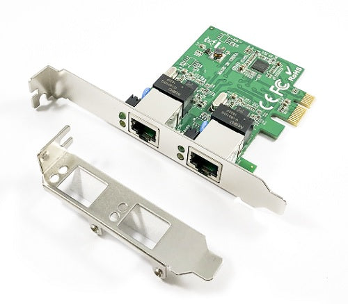 Adaptador PCI Express X-Media XM-NA3820 con 2 puertos RJ45 gigabit 10/100/1000M chipset Realtek RTL8111F + ASM1182e