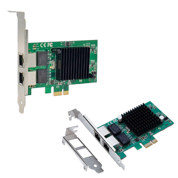 Adaptador PCI Express X-Media XM-NA3821 con 2 puertos RJ45 gigabit 10/100/1000M chipset Intel 82575EB