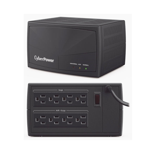 Regulador CyberPower CL1000VR 1000VA/500W 8 contactos NEMA5-15R (4 AVR+supresor y 4 supresor) 245 Joules filtración EMI y RFI