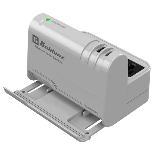 Supresor multicontacto Koblenz DPS-1100 USBAC 3 NEMA 5-15R y 2 USB carga (1 x USB-C 35W y 1 x USB-A 2.4A 5Vcc) base para celular