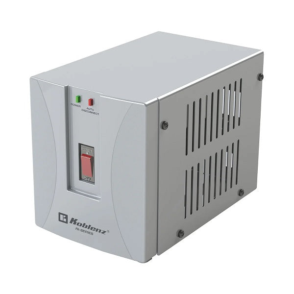 Regulador Koblenz RI-2002 de 2000 VA 1500 Watts línea blanca 1 contacto aterrizado y regulado para refrigeradores de hasta 28 pies cúbicos lavadora y secadora