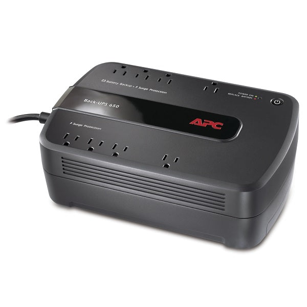 UPS APC BE650G1-LM 650VA/ 390W 120V 8 contactos NEMA 5-15R (4 c/protección batería)