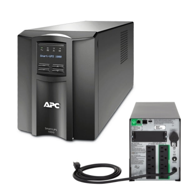 UPS APC Smart SMT1000C 1000VA/700W torre LCD SmartConnect 120V AC Entrada 12V AC Salida 8 x NEMA 5-15R Energy Star