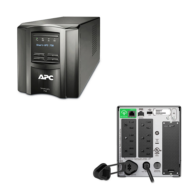 UPS APC Smart SMT750C 750VA/500W torre LCD SmartConnect 120V AC Entrada 120V AC Ssalida 6 x NEMA 5-15R Energy Star