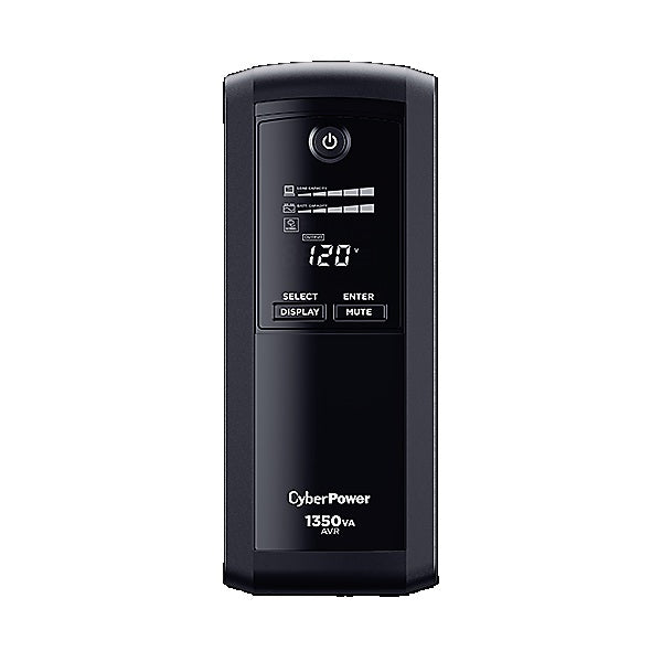 UPS CyberPower Intelligent LCD CP1350AVRLCDa 1.35 KVA/810W AVR torre 10 NEMA 5-15R (5 c/respaldo batería) 120V Energy Star