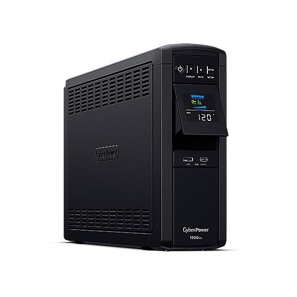UPS CyberPower CP1500PFCLCDa torre Onda Senoidal AVR 1.5kVA/ 1000W 12 NEMA 5-15R (6 c/protección batería) 1xUSB-a y 1xUSB-C