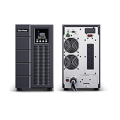 UPS Smart App Online S doble conversión CyberPower OLS3000A LCD color 3000VA/2700W 120V torre 4x NEMA 5-20R 1x Regleta de conexiones permanentes RoHS modo ECO